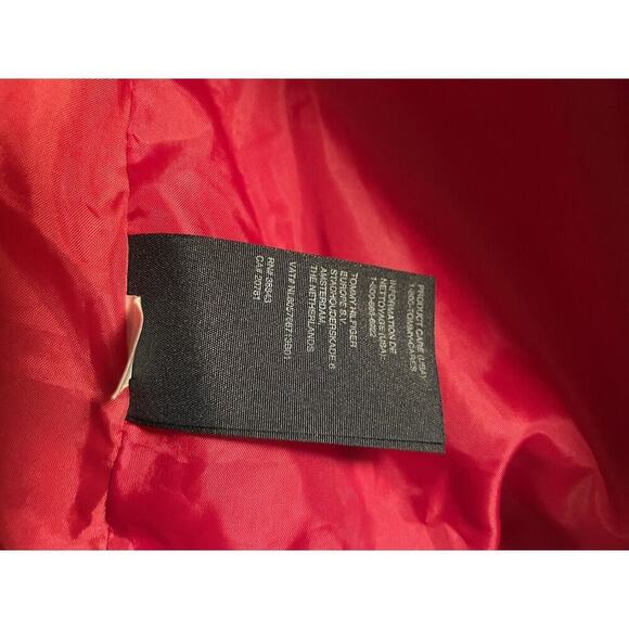 Tommy Hilfiger Red Puffer Jacket Size M Down/Feathers - 20” Chest; 34” Length - Picture 6 of 8